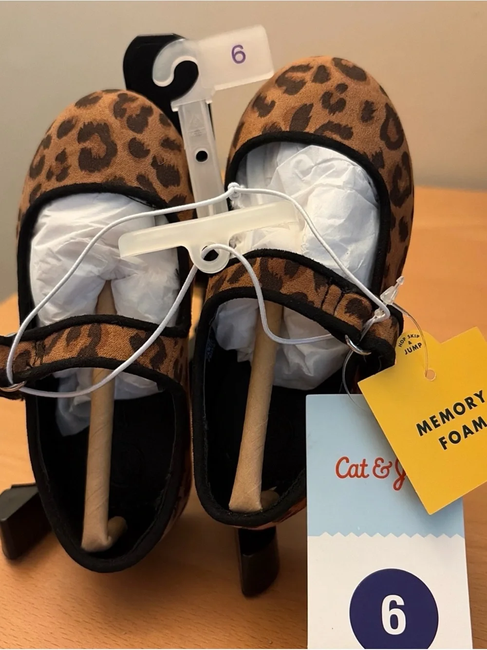 Cat & Jack Leopard Print Mary Janes - Brown & Black